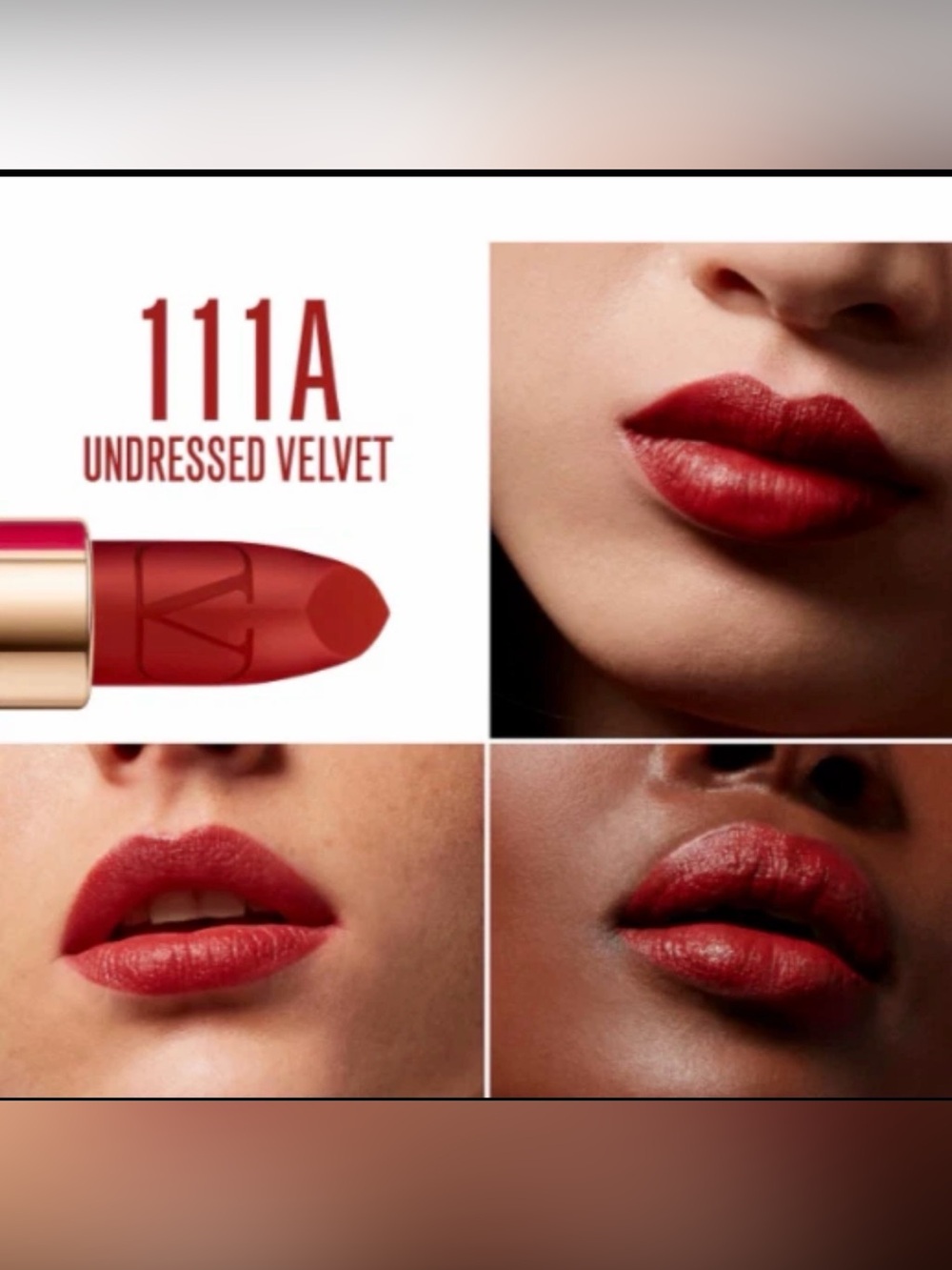 Valentino UNDRESSED VELVET 111A Lipstick - Classic Red Finish